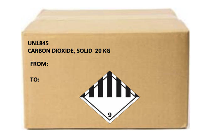 shipping dry ice Carbon Dioxide, Solid, UN1845